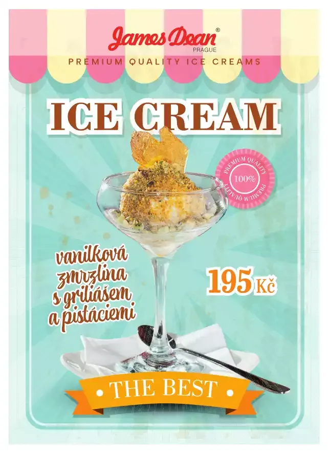 Ice Cream: Vanilková zmrzlina s griliášem a pistáciemi